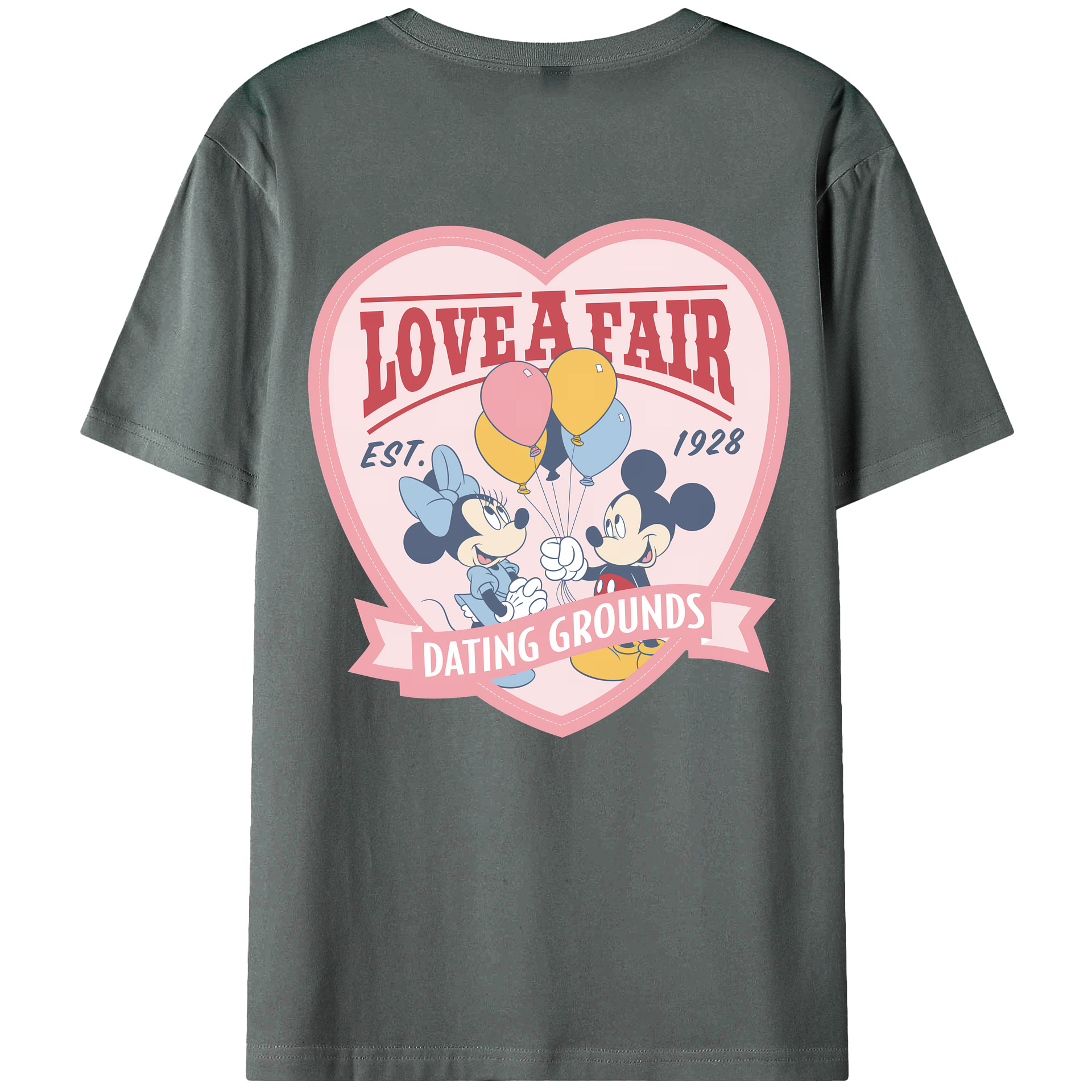 （画像用） ミッキーマウス Mickey Mouse 綿100％ メンズ半袖Tシャツ（バックプリント） 通気性